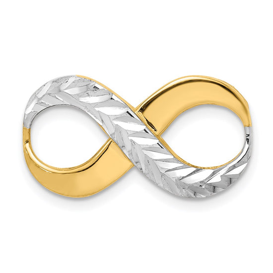 Gold Polished Infinity Slide Pendants