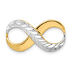 Gold Polished Infinity Slide Pendants