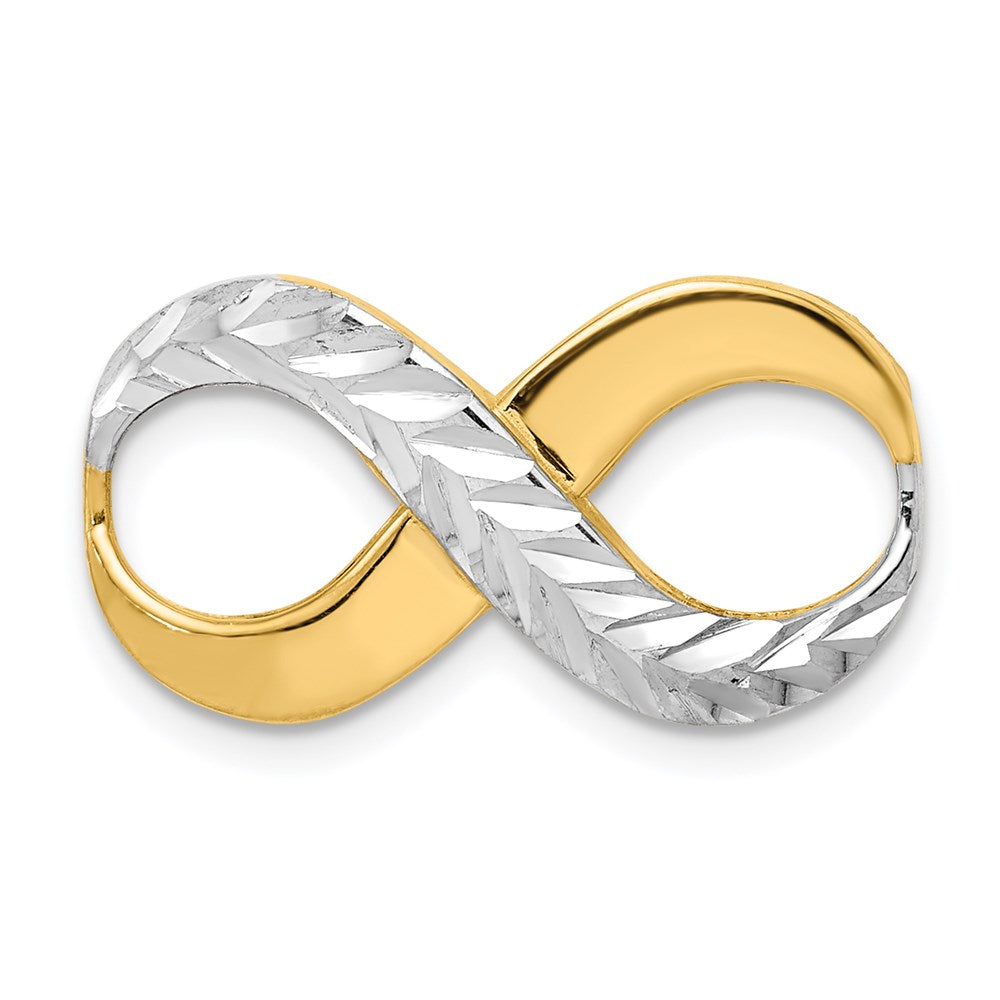 Gold Polished Infinity Slide Pendants