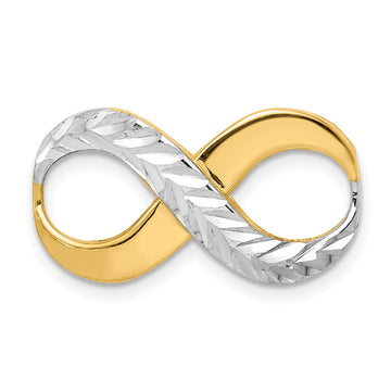 Gold Polished Infinity Slide Pendants