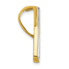 14k and Rhodium Greek Key Slide