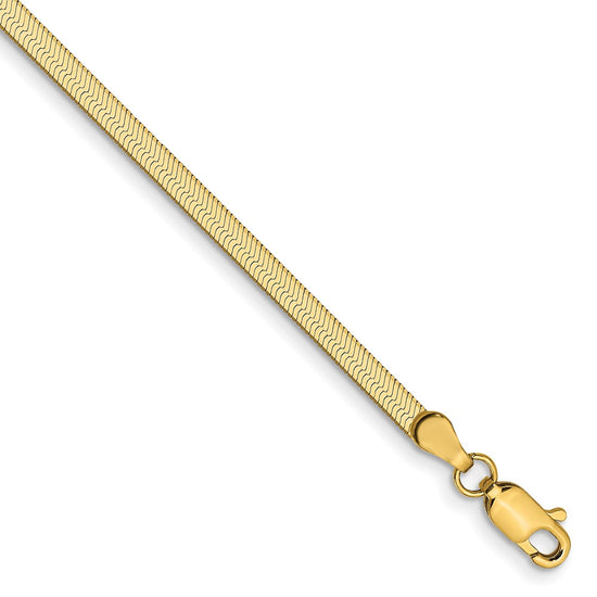 Gold (10K & 14K) Silky Herringbone Chain