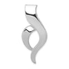 14k White Gold Polished Slide Fits up to 6mm Regular/8mm Fancy or Reversible Omega