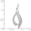 14k White Gold Polished Slide Fits up to 4mm Regular/6mm Fancy or Reversible Omega