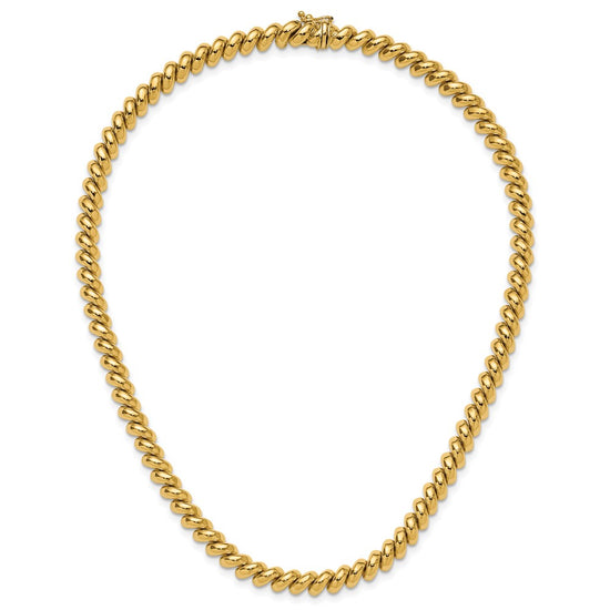 14k Polished 6mm 16 inch San Marco Necklace