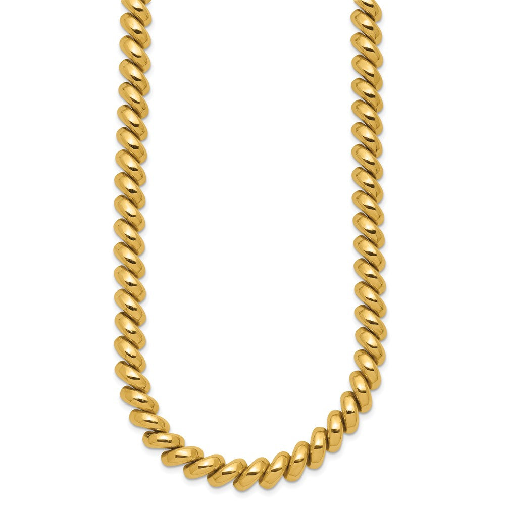14k Polished 8mm 17 inch San Marco Necklace