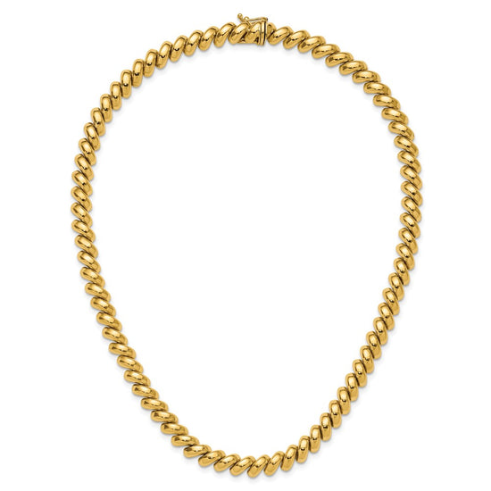 14k Polished 8mm 17 inch San Marco Necklace