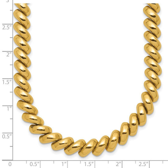 14k Polished 8mm 17 inch San Marco Necklace