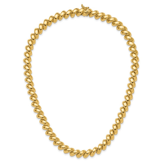 14k Polished 10mm 18 inch San Marco Necklace