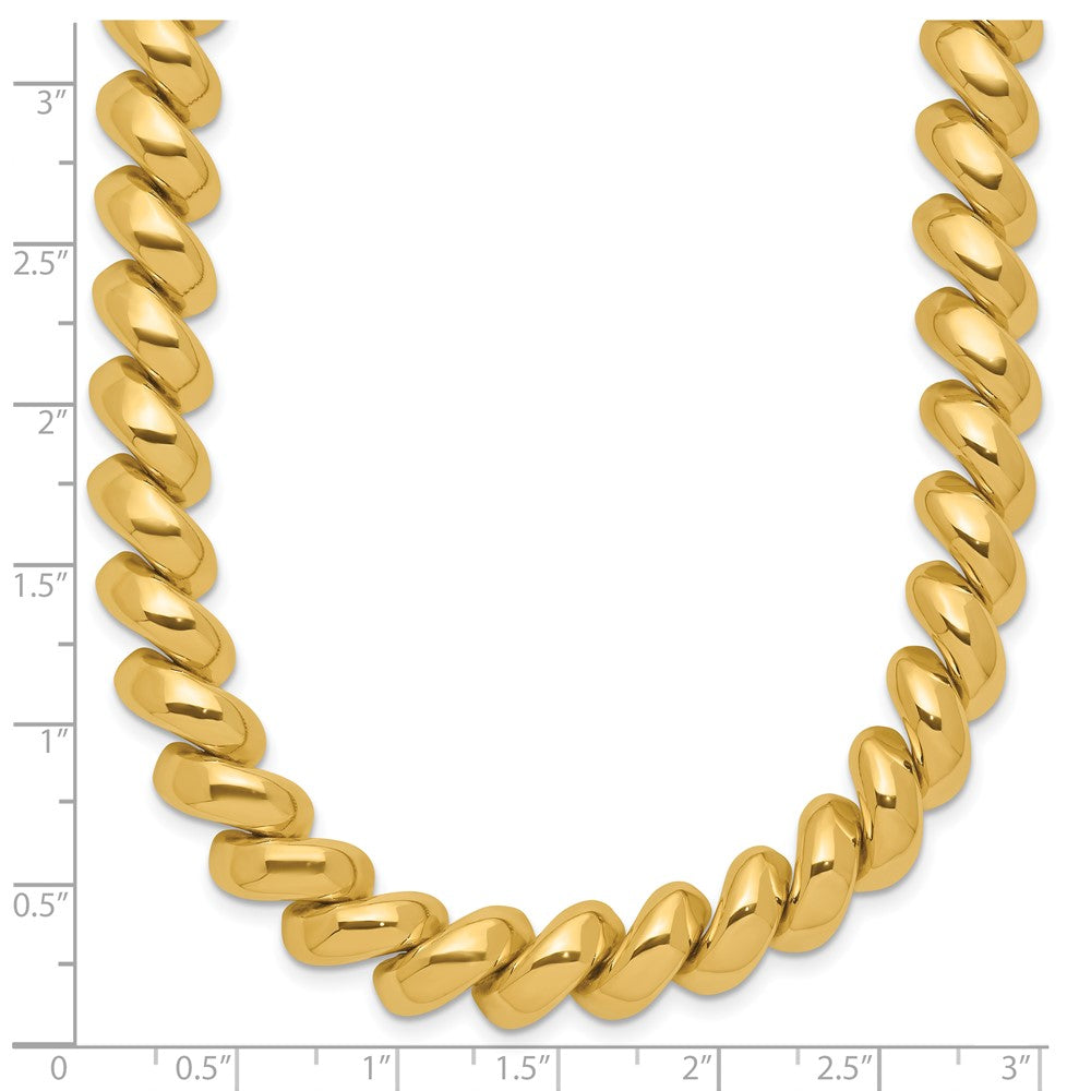 14k Polished 10mm 17 inch San Marco Necklace