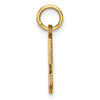 14k Small Brushed Diamond-cut Number 5 Charm