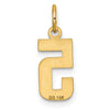 14k Small Brushed Diamond-cut Number 5 Charm
