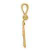 14k Small Brushed Diamond-cut Number 21 Charm