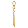 14k Small Brushed Diamond-cut Number 30 Charm