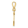 14k Small Brushed Diamond-cut Number 42 Charm