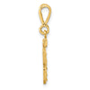 14k Small Brushed Diamond-cut Number 84 Charm