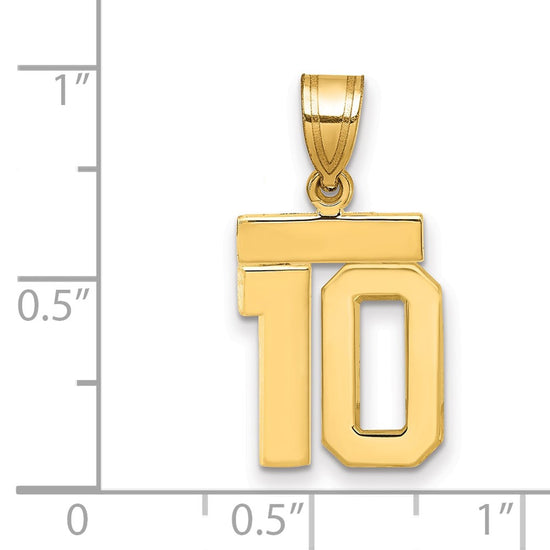 Polished Number Charms — 10