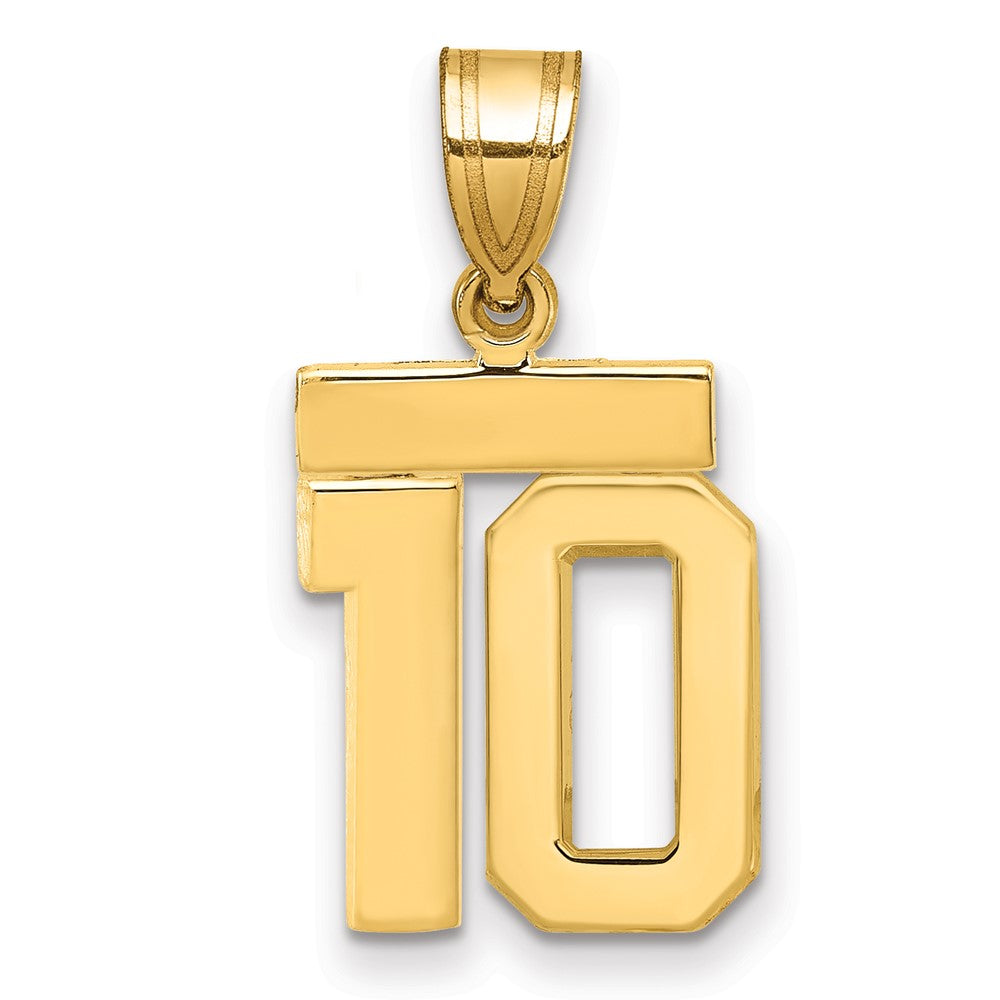 Polished Number Charms — 10