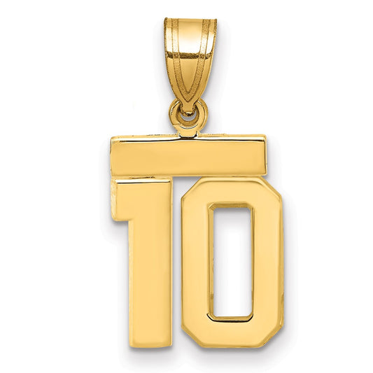 Polished Number Charms — 10