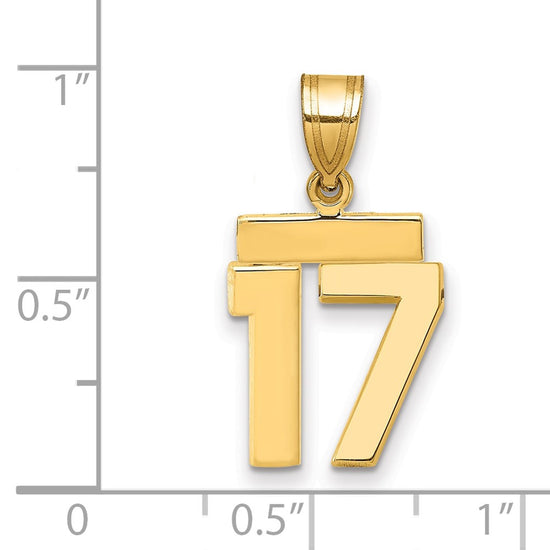 Polished Number Charms — 17
