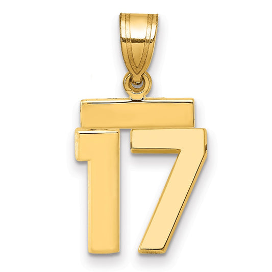 Polished Number Charms — 17