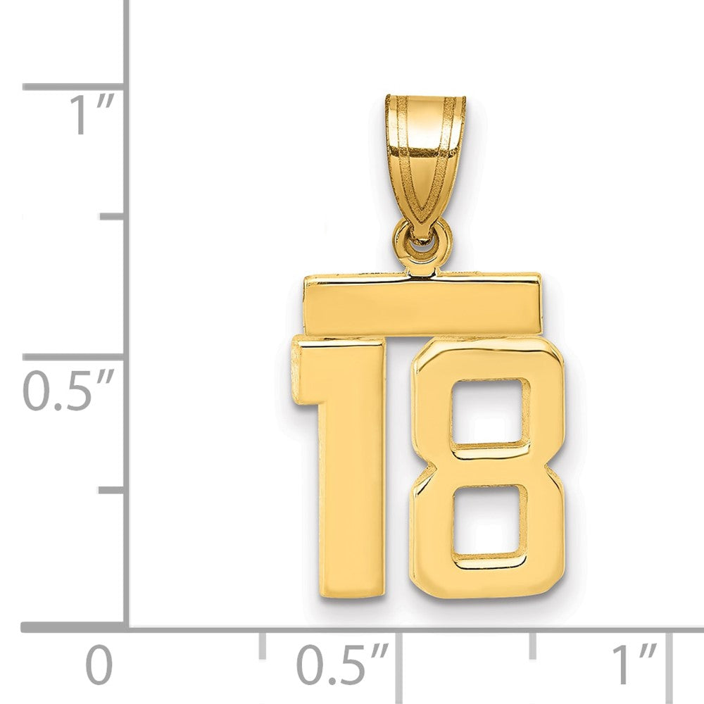 Polished Number Charms — 18