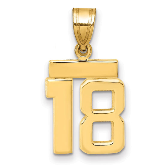 Polished Number Charms — 18