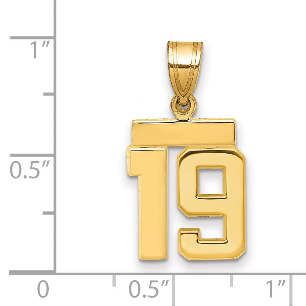 Polished Number Charms — 19