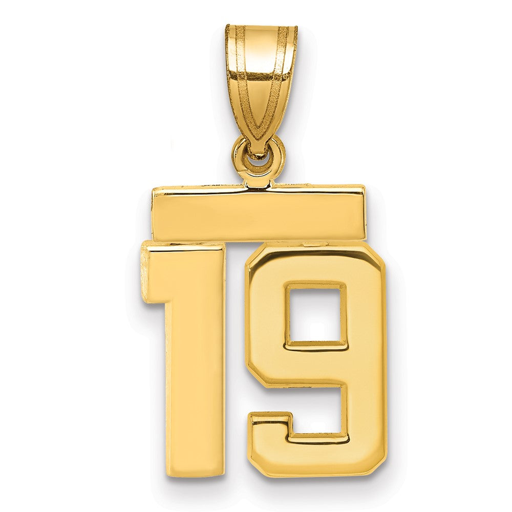 Polished Number Charms — 19