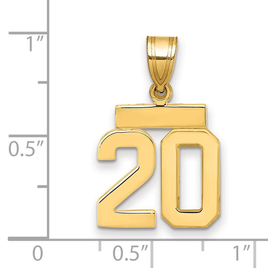 Polished Number Charms — 20