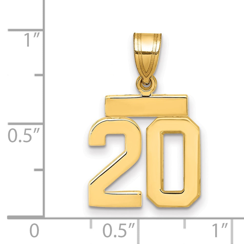 Polished Number Charms — 20
