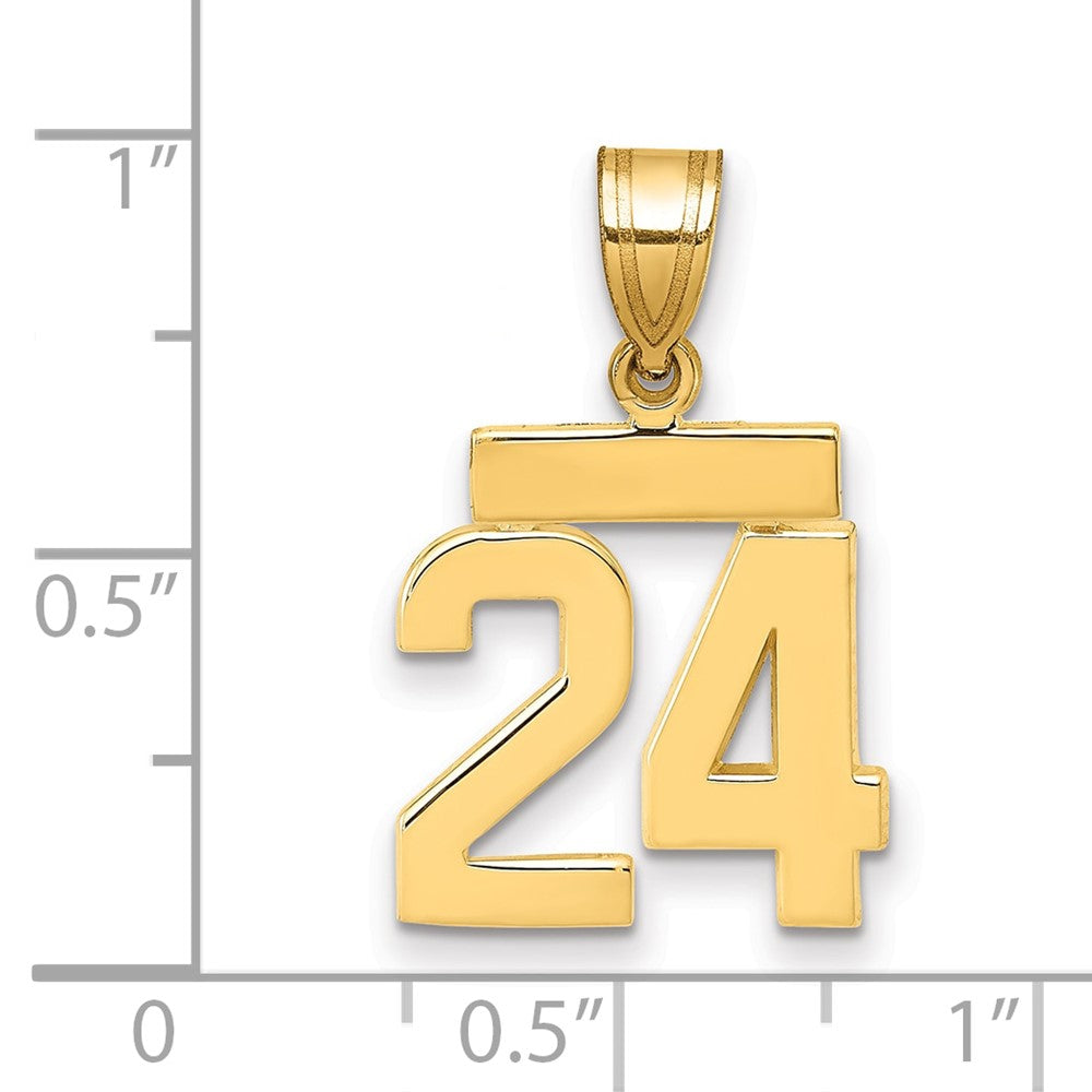 Polished Number Charms — 24