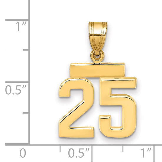 Polished Number Charms — 25