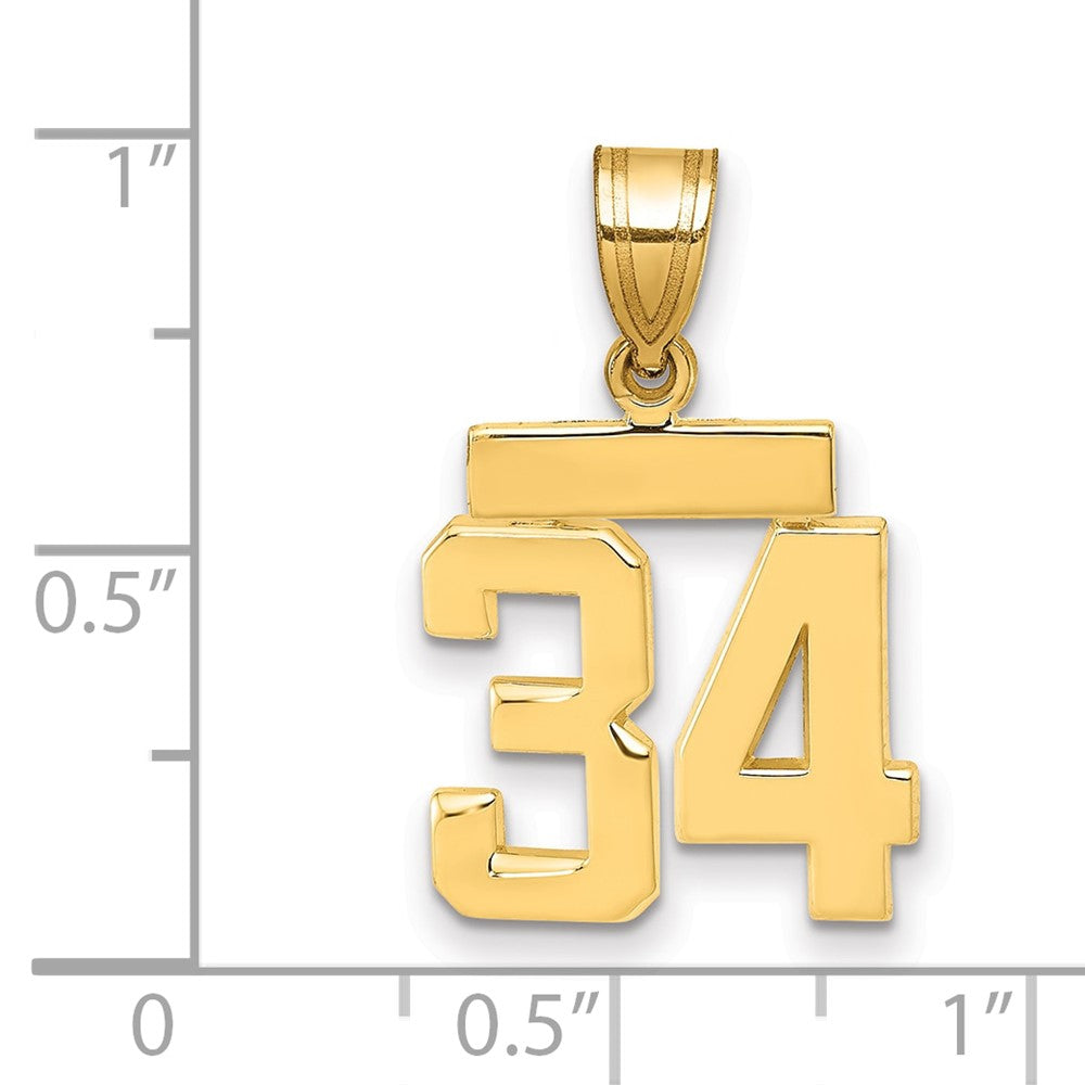 Polished Number Charms — 34