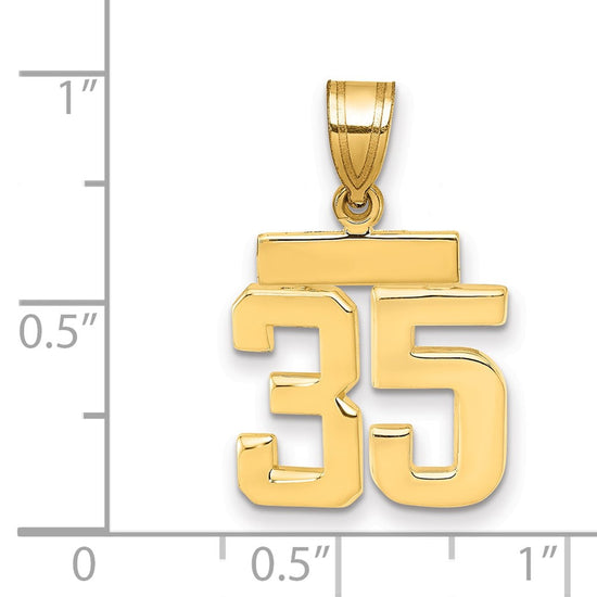 Polished Number Charms — 35