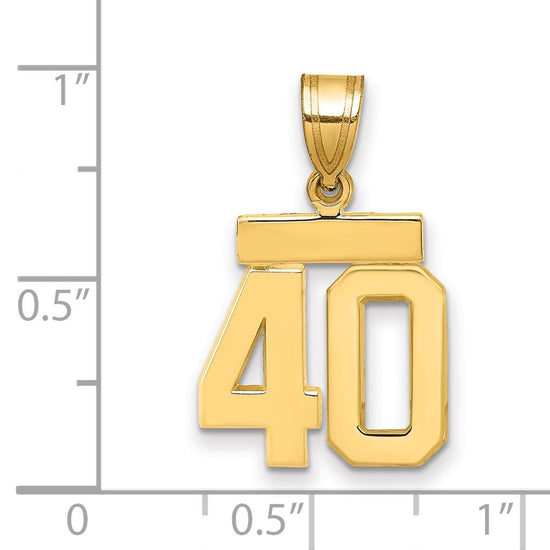 Polished Number Charms — 40