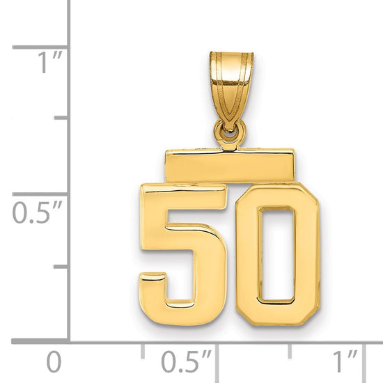 Polished Number Charms — 50