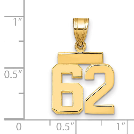 Polished Number Charms — 62
