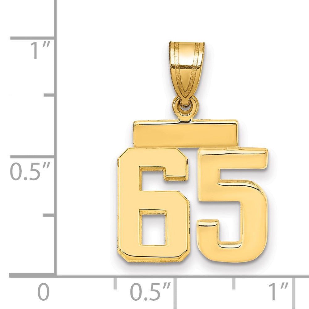 Polished Number Charms — 65