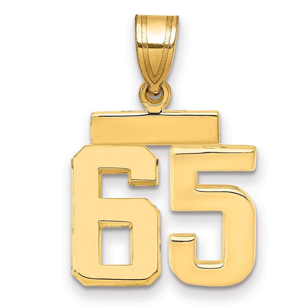 Polished Number Charms — 65