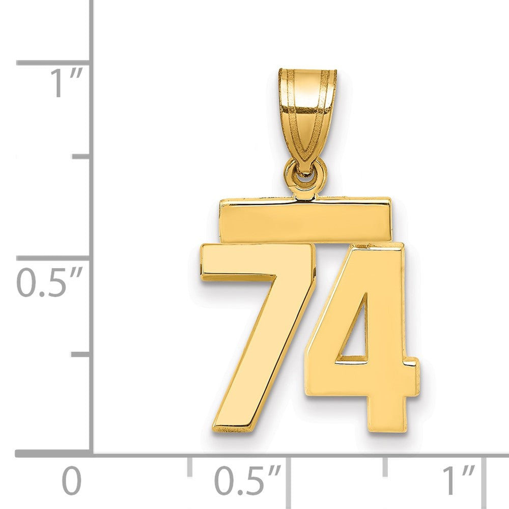 Polished Number Charms — 74
