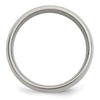 Chisel Stainless Steel with 14k Gold Inlay Polished 8mm Band