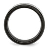 Chisel Stainless Steel Polished Black IP-plated 1/4 Carat Black Diamond 9mm Band