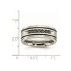 Chisel Stainless Steel Brushed and Polished Black IP-plated 1/2 Carat Black Diamond 9mm Band