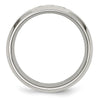 Chisel Stainless Steel Polished Camouflage 1/10 Carat Diamond 8mm Band