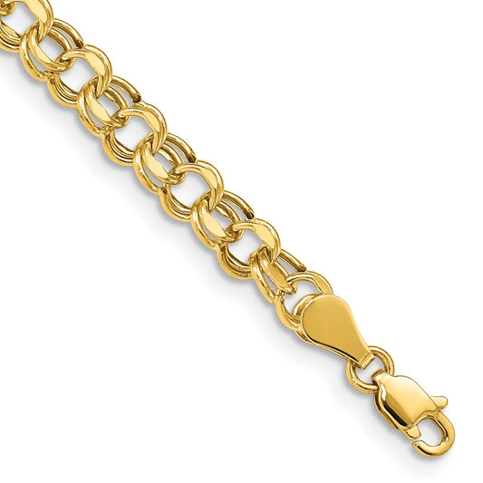 Gold Double Link Charm Bracelets