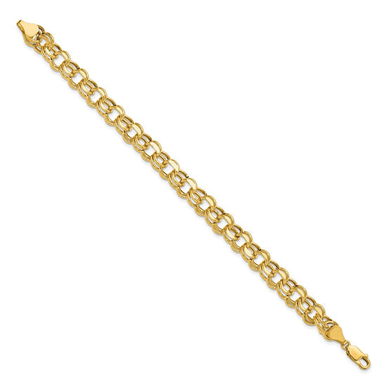 Gold Double Link Charm Bracelets