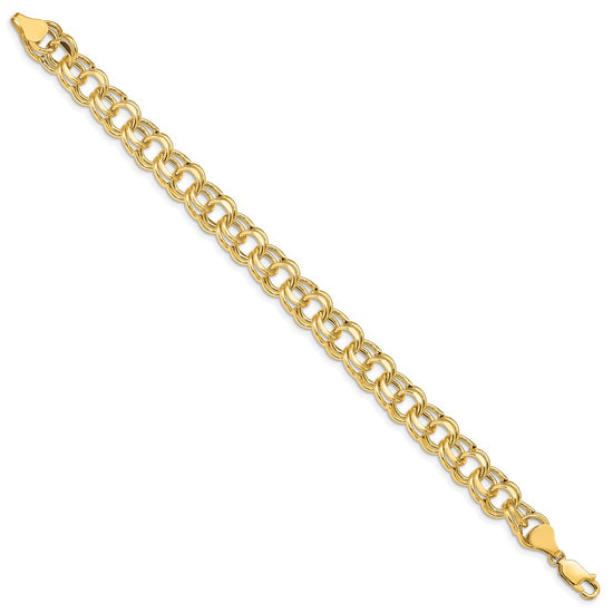 Gold Double Link Charm Bracelets