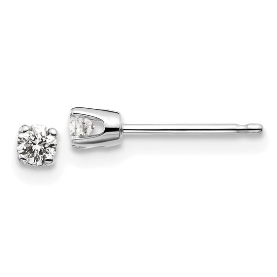 14k I2 Diamond Stud Push-on Post Earrings