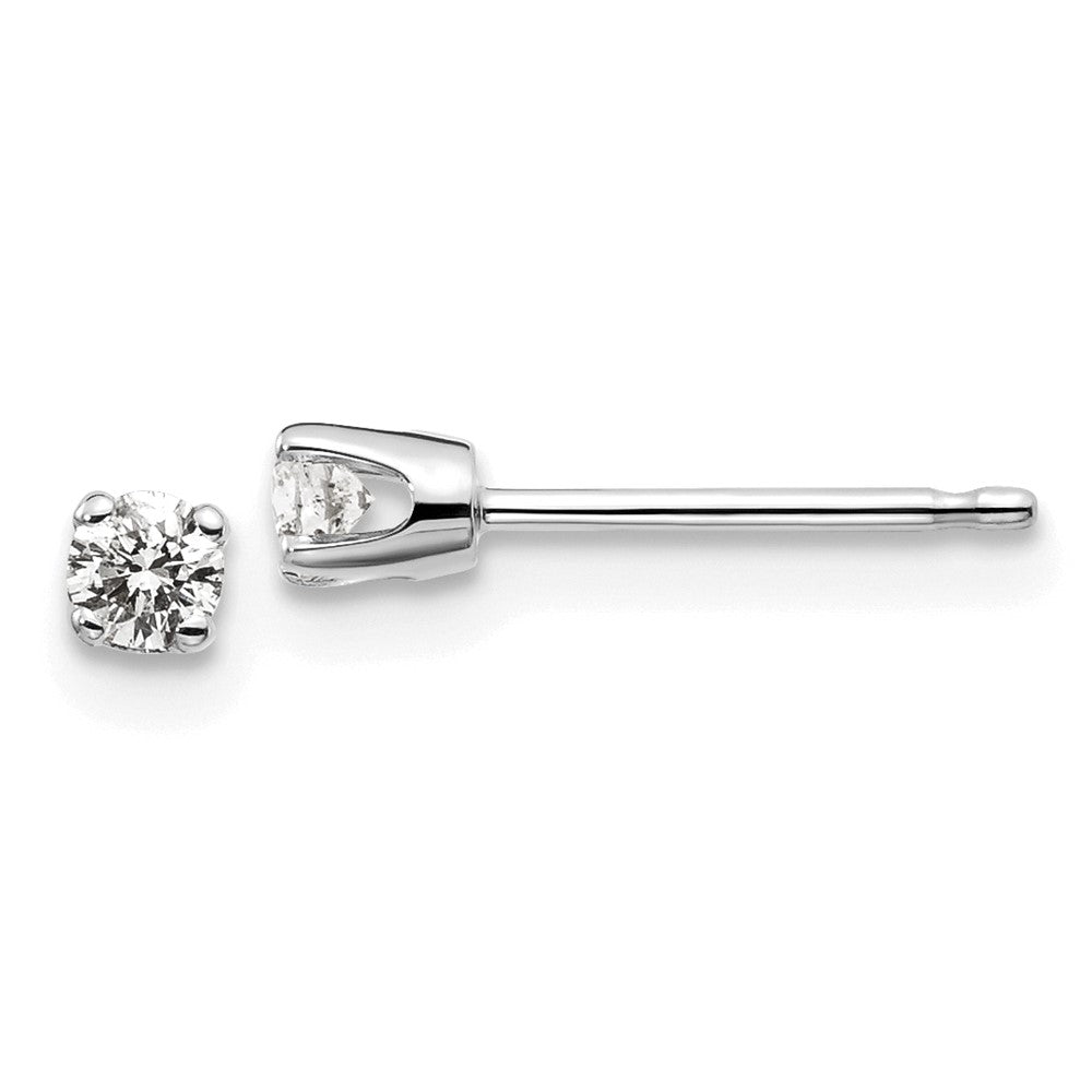 14k I2 Diamond Stud Push-on Post Earrings